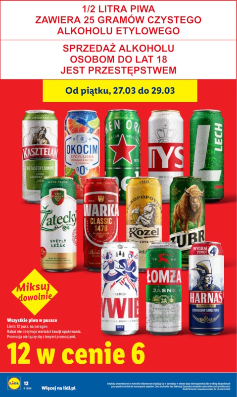 Page from the current Lidl catalogue in Poland